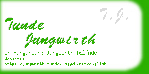 tunde jungwirth business card